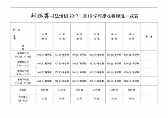 北京书法家教价格表（北京书法培训价格）-图1