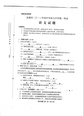 区编汉语中考2013真题（中考 汉语文）-图3