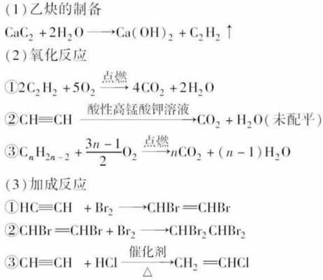 炔烃高考真题（关于炔烃的化学方程式）-图1