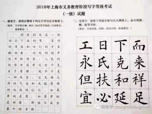 上海小学书法考试真题（2019上海小学生书法考试 试题）-图2
