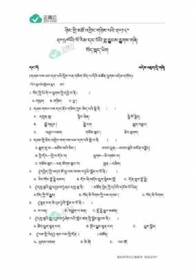 藏语文真题（藏文基础知识卷子）-图2